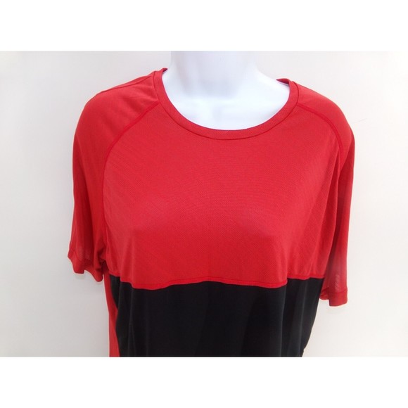 Zyia Active Shirt Men's L Red And Black Short Sleeve Shirt - Picture 2 of 6